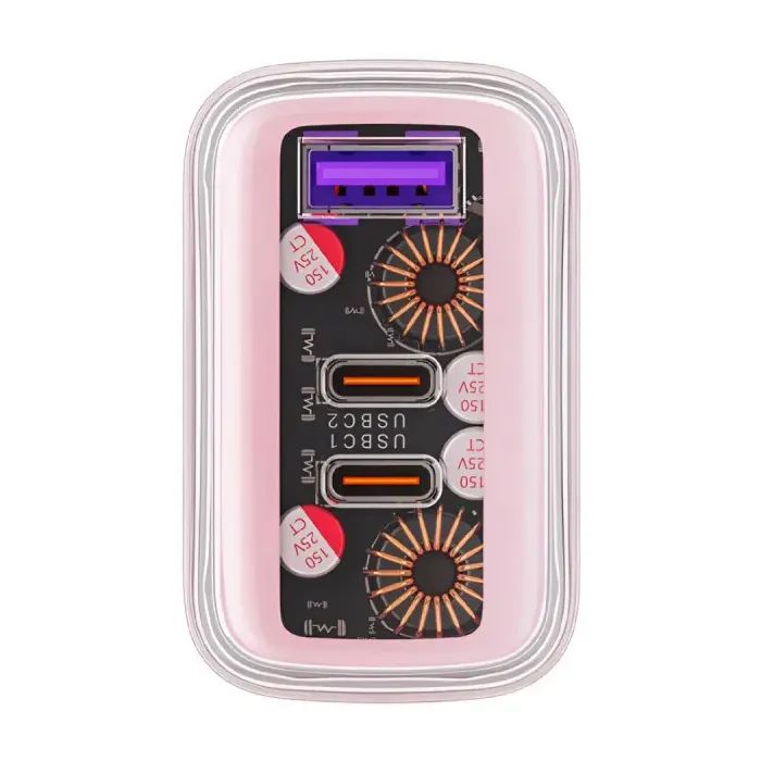 Зарядное устройство Acefast 3xUSB 65W (2xUSB-C+USB-A) Gan A45 Fast Charger Cherry blossom (6974316282082) изображение 4
