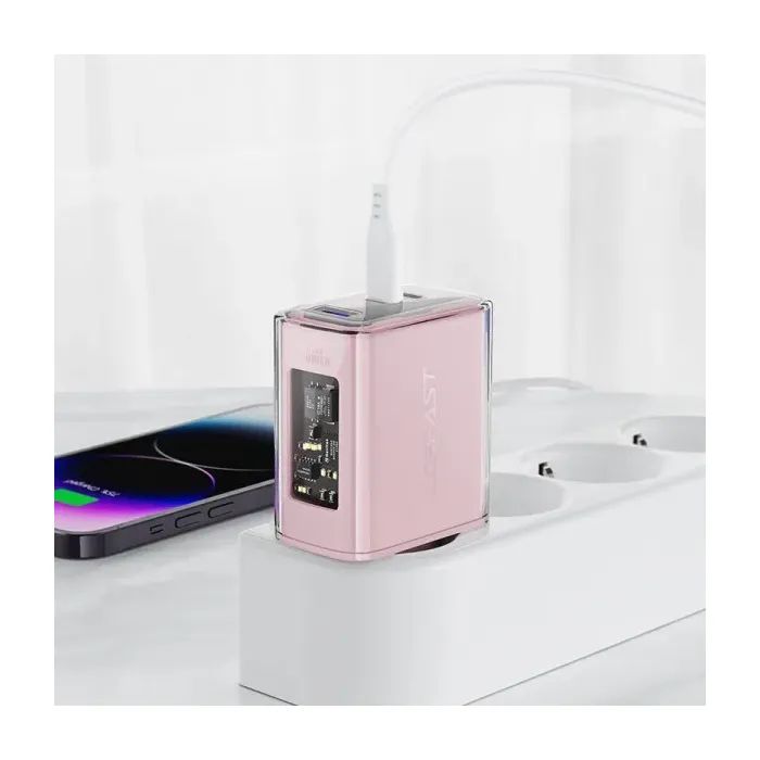 Зарядное устройство Acefast 3xUSB 65W (2xUSB-C+USB-A) Gan A45 Fast Charger Cherry blossom (6974316282082) изображение 6