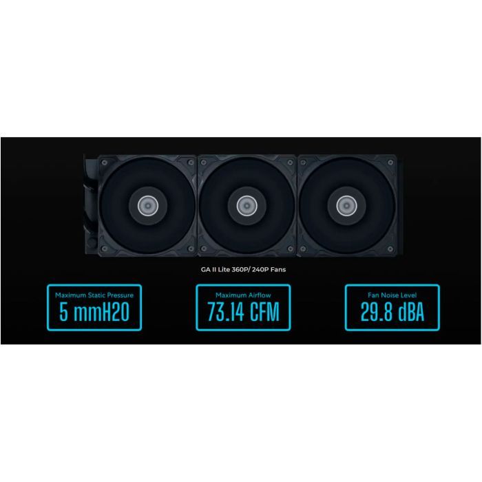 Система жидкостного охлаждения Lian Li GA II Lite 240R, Black (G89.GA2L24RB.00) изображение 10