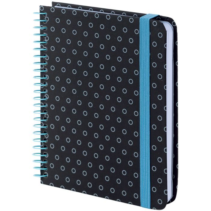 Блокнот Axent на спіралі В6 120 аркушів, клітинка, тверда обкладинка, графіт (8461-3-A) зображення 2