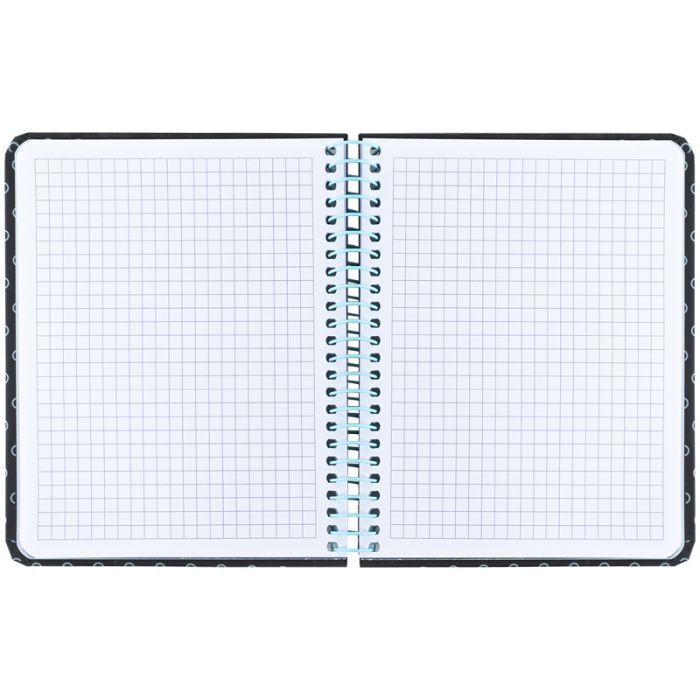 Блокнот Axent на спіралі В6 120 аркушів, клітинка, тверда обкладинка, графіт (8461-3-A) зображення 4