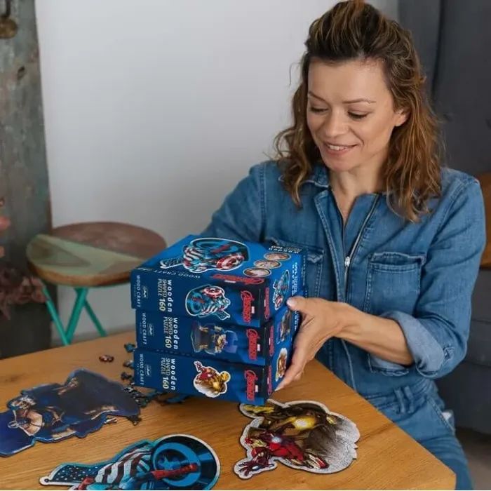 Пазл Trefl Wooden Marvel Heroes Відважна залізна людина 160 елементів (5900511201833) зображення 7