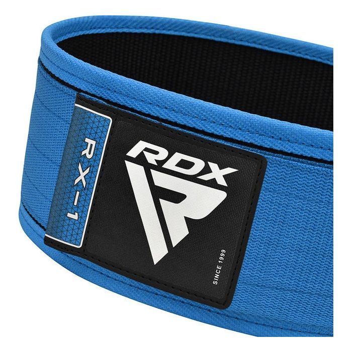Атлетичний пояс RDX RX1 Weight Lifting Belt Blue XL (WBS-RX1U-XL) зображення 4