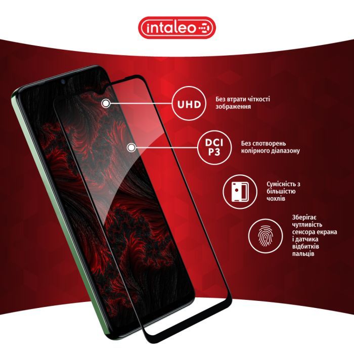 Скло захисне Intaleo Full Glue Tecno Spark 10C Black (1283126564918) зображення 4