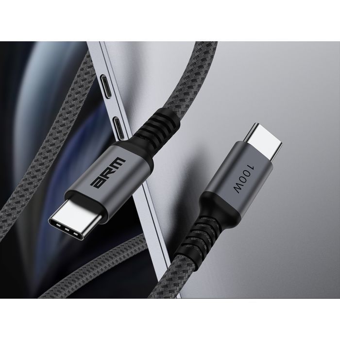 Дата кабель USB-C to USB-C 2.0m PD 100W black-grey Armorstandart (ARM69371) изображение 2