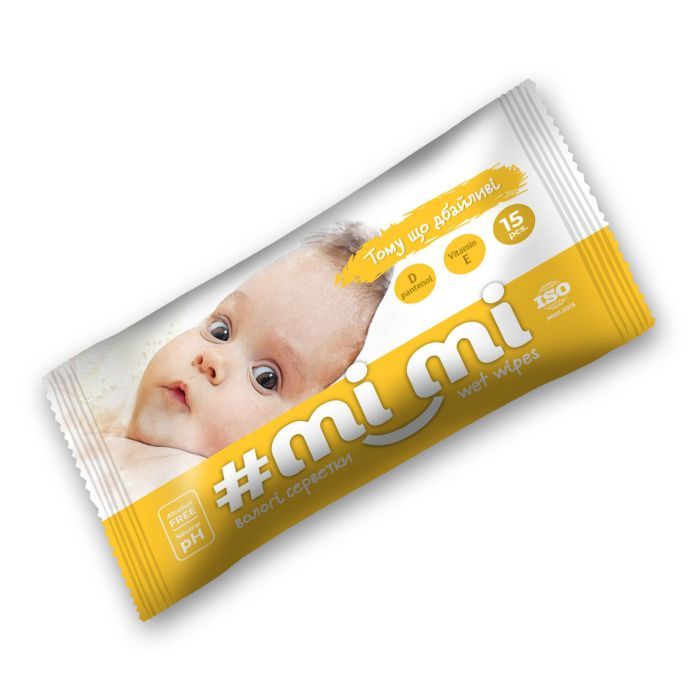 Детские влажные салфетки Мі Мі 15 шт (4820237500243)