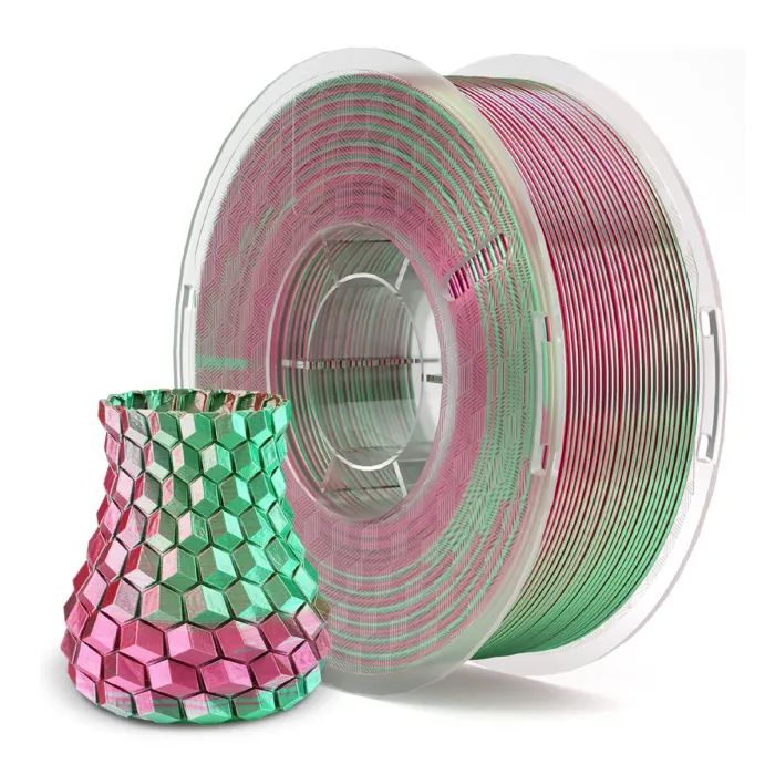 Пластик для 3D-принтера ELEGOO PLA silk gloss 1кг, 1.75мм, silver (50.203.0111) зображення 2