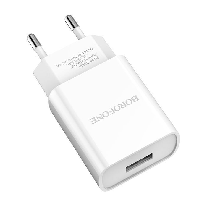 Зарядное устройство BOROFONE BA20A Sharp USB 10.5W White (6931474700681)