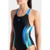 Купальник Arena Breath Swimsuit V Back Lb 008330-580 синій, чорний, бірюзовий 36 (3468337421962) изображение 4