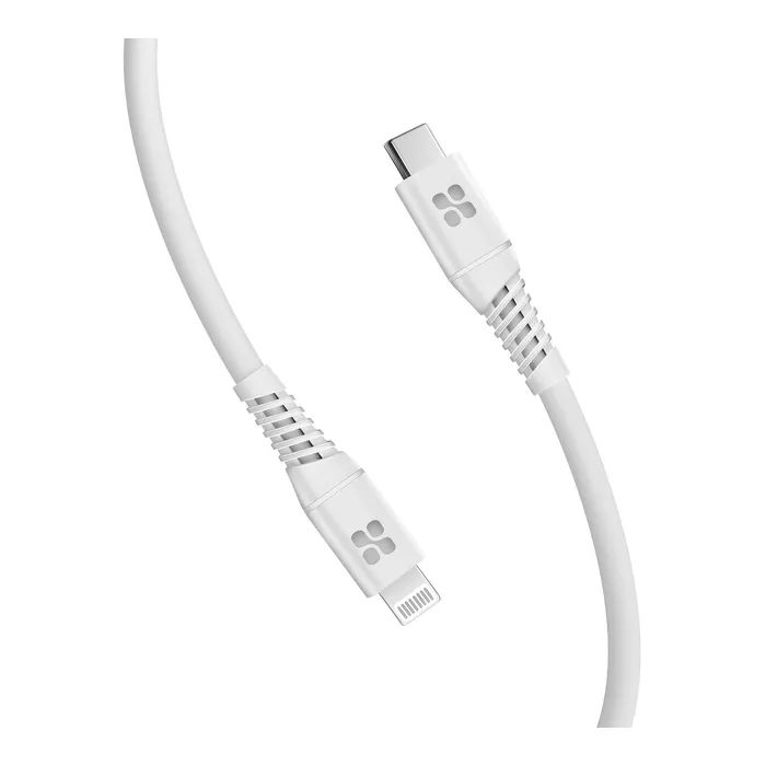 Дата кабель USB-C to Lightning 1.2m 20W PD MFi black Promate (powerline-ci120.white)