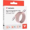 Дата кабель USB-C to USB-C 1.2m Magnetic 60W pink Verbatim (31853) зображення 3