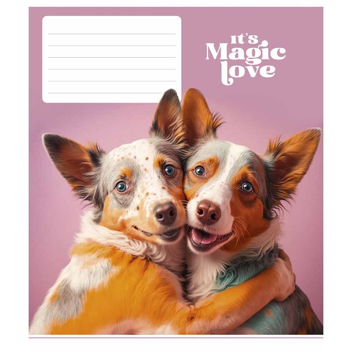 Тетрадь Школярик It's a magic love 12 листов линия (012-3300L) изображение 2