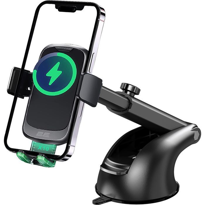 Універсальний автотримач 2E 4.7-7", Wireless Qi 15W, USB-A/QC/3.0/30W, USB-С/PD/30W (2E-WCQ01-10) зображення 6