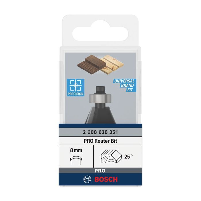Фреза Bosch Professional фасонна, Std, S8, D23.7 В5.5, L12 25° (2.608.628.351) зображення 2