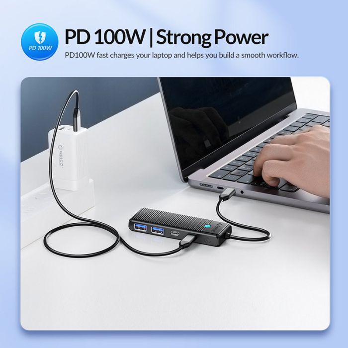 Концентратор Orico USB-C to 2xUSB-C + 2xUSB3.0 (CA914210) изображение 3