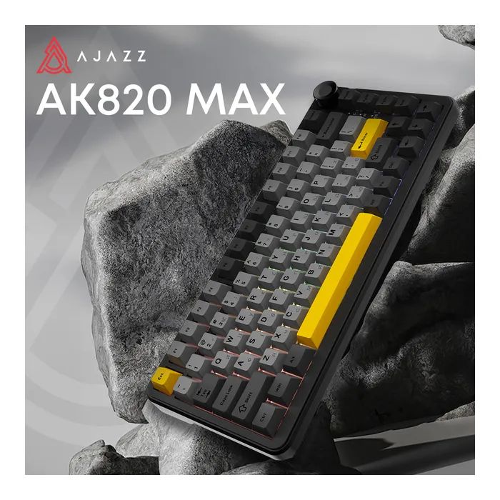 Клавиатура Ajazz AK820 MAX Magnetic Switch RGB USB Black (AK820MAX-WM-BGY) изображение 3