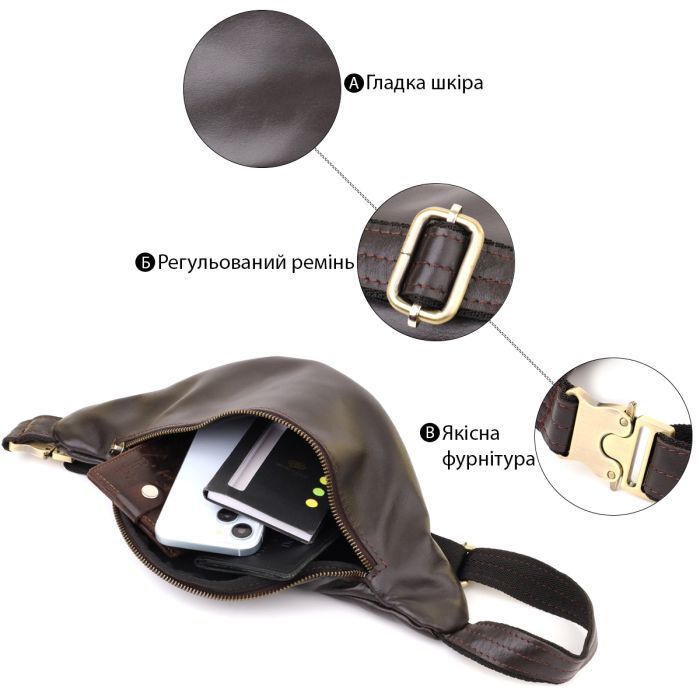 Сумка Shvigel Из натуральной кожи Коричневая (23144) изображение 4