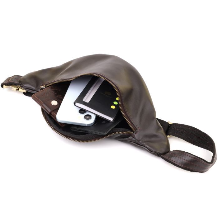 Сумка Shvigel Из натуральной кожи Коричневая (23144) изображение 8