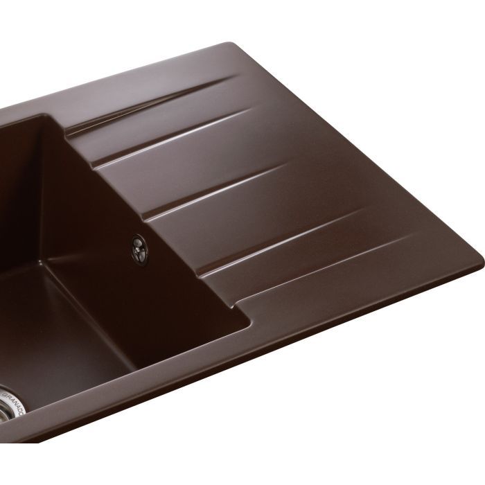 Мийка кухонна GRANADO NAVIA black shine з сифоном (775*495mm.) (gr3801) зображення 4
