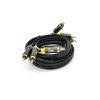 Кабель мультимедийный 3xRCA M to 3xRCA M 1.5m black VEGGIEG (YT-AV301) изображение 2