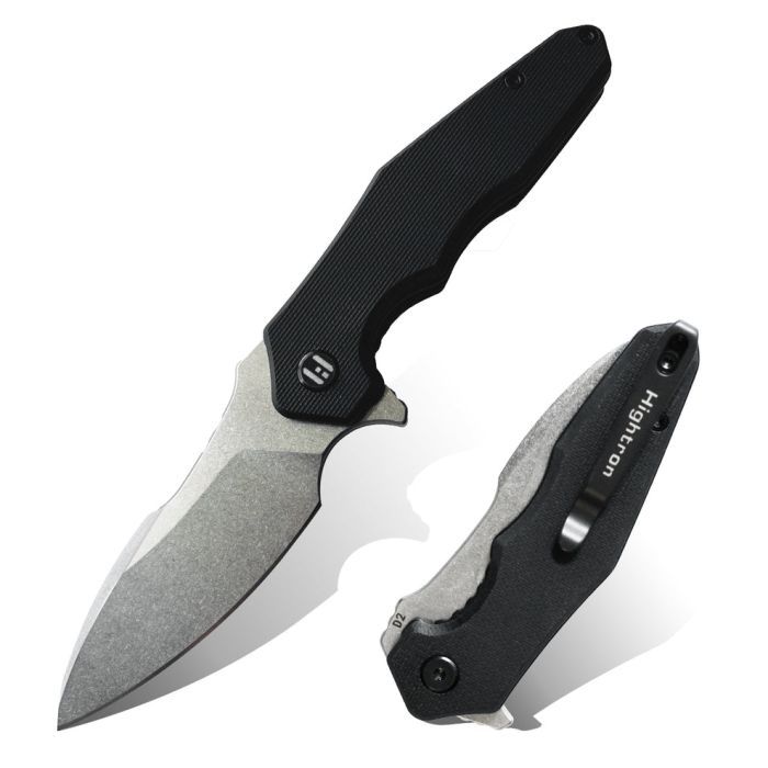 Нож Hightron Mini Ventura, D2, G10, зелений, сталевий stonewash клинок (HK05GRNS) изображение 2