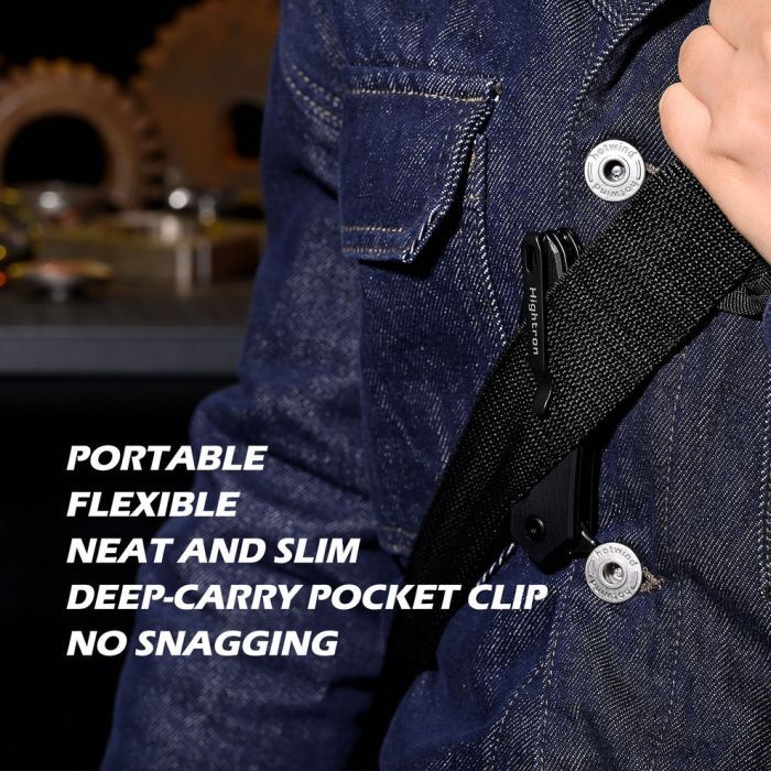 Нож Hightron Mini Ventura, D2, G10, зелений, сталевий stonewash клинок (HK05GRNS) изображение 7