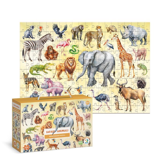 Пазл DoDo Монтессори Животные Сафари, 200 элементов (300628) изображение 2