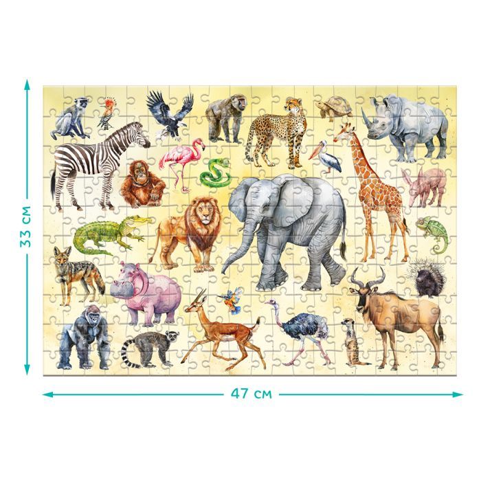 Пазл DoDo Монтессори Животные Сафари, 200 элементов (300628) изображение 5