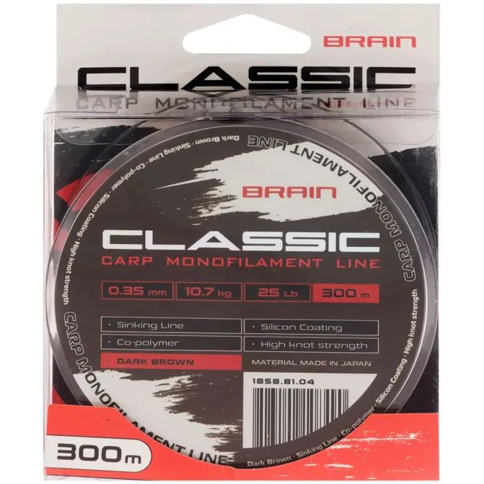 Леска Brain Classic Carp Line (dark brown) 300m 0.25mm 15lb 6.6kg (1858.81.01) изображение 2
