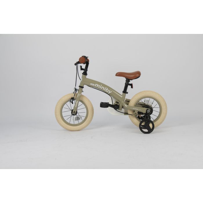 Дитячий велосипед QPlay Miniby 3 в1, біговел 12",Grey-Green (CB02MiniBy12Grey-Green) зображення 3