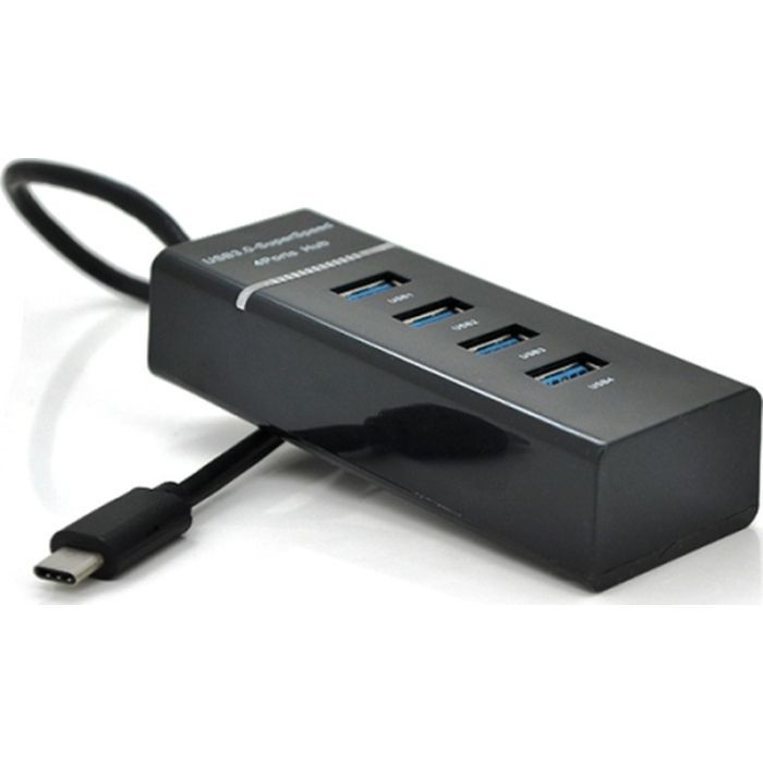 Концентратор Voltronic USB-C to 4xUSB 3.0 0.2m black (YT-TC3H4-B20/12940)