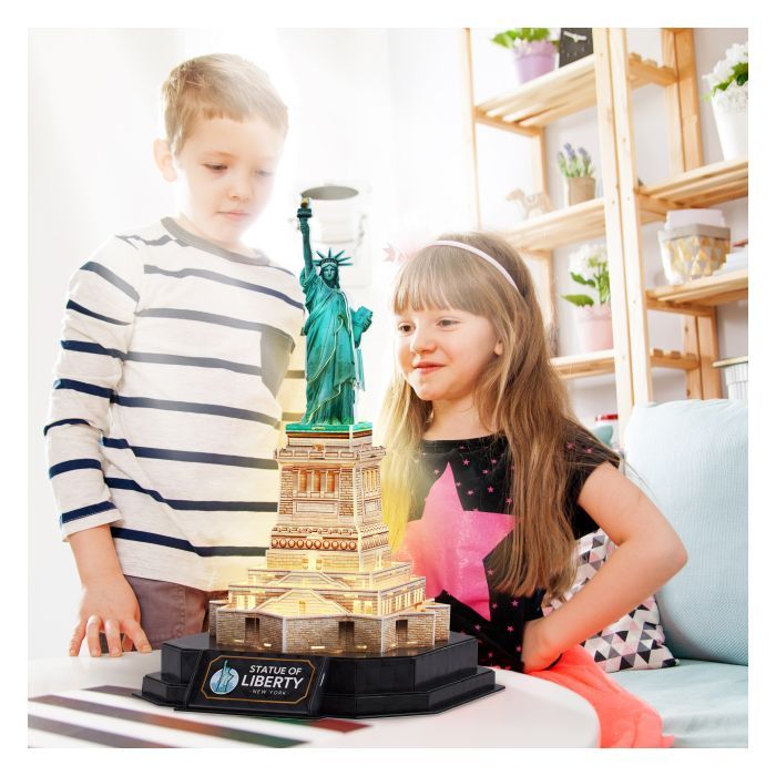 Пазл Cubic Fun тривимірний Статуя Свободи з LED підсвіткою (L536h) зображення 4