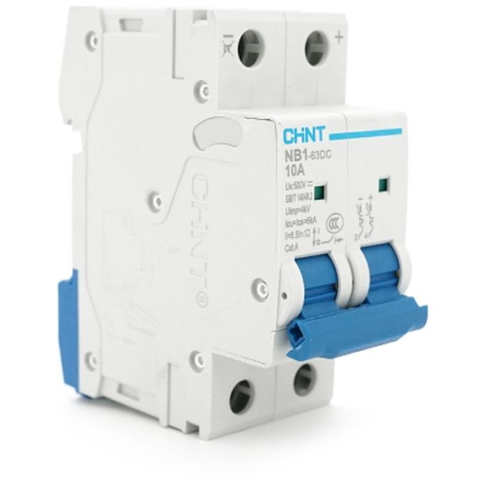 Автоматический выключатель CHINT NB1-63DC 2P C10 DC500V