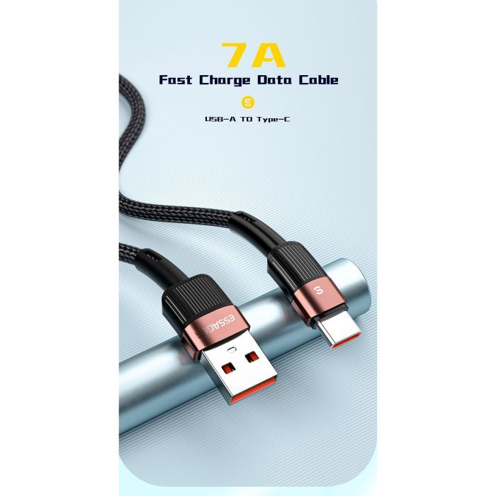 Дата кабель USB 2.0 AM to USB-C 3.0m 7A black Essager (EXCT-XCC01) зображення 2