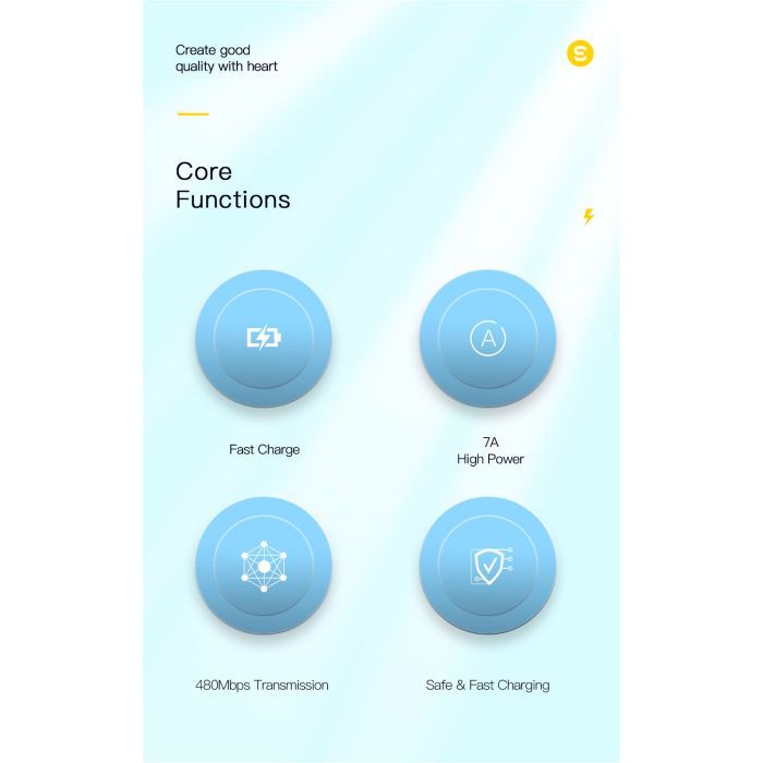 Дата кабель USB 2.0 AM to USB-C 3.0m 7A black Essager (EXCT-XCC01) зображення 3