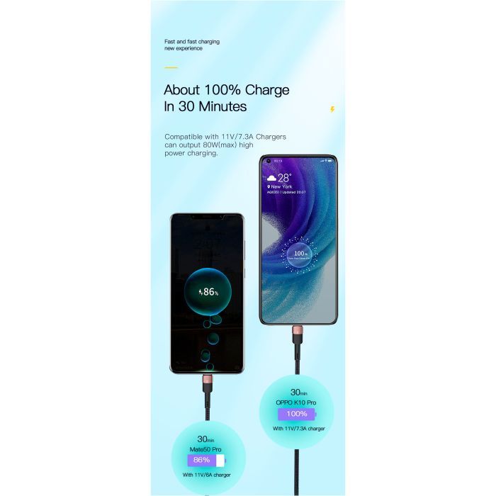 Дата кабель USB 2.0 AM to USB-C 3.0m 7A black Essager (EXCT-XCC01) зображення 5