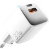 Зарядний пристрій Essager 1xUSB + 1xUSB-C 33W GaN white (ECTAC-JXB02-Z)