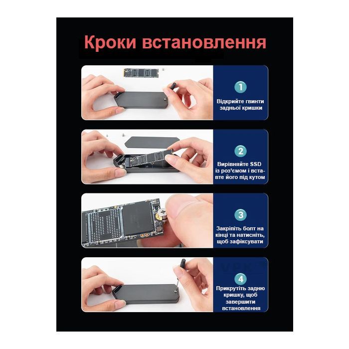 Карман внешний Dynamode M.2 SSD NVMe/SATA combo to USB3.2 GEN2 USB-C (DM-CAD-SSD14) изображение 8