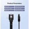 Кабель для передачи данных SATA 3 Data Cable 0.5m US217 Black UGREEN (30796) изображение 10