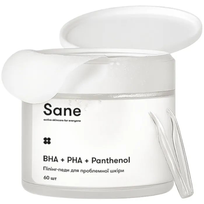 Патчи для лица Sane Пилинг-педы для проблемной кожи 60 шт. (4820266832063) изображение 2