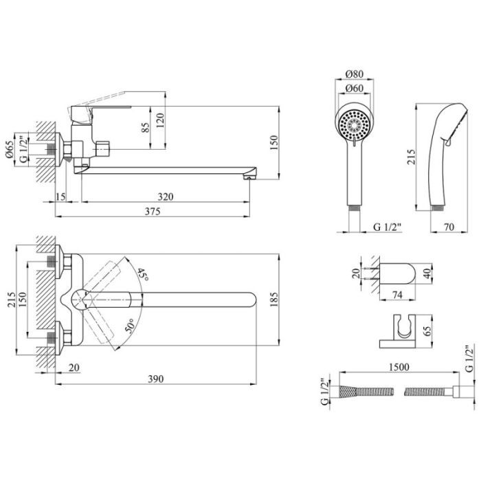 Смеситель Kroner Bremen-C070 (CV012071) изображение 9
