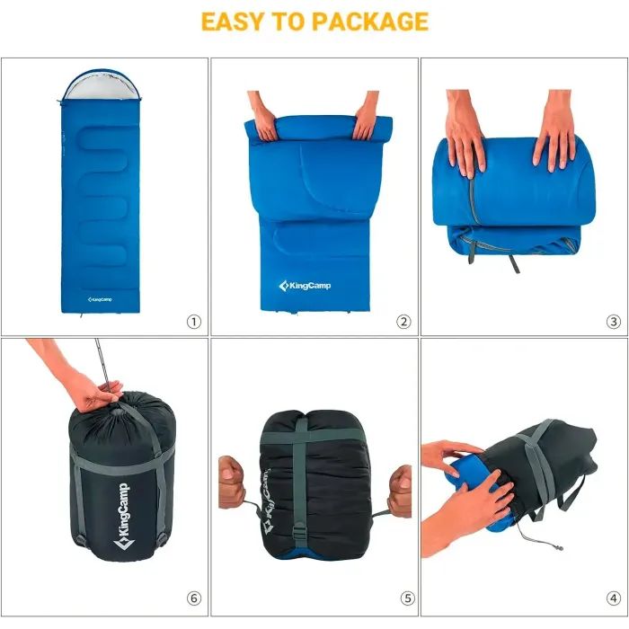 Спальний мішок KingCamp Oasis 250 Blue (KS3121_BLUE_L_01) зображення 7