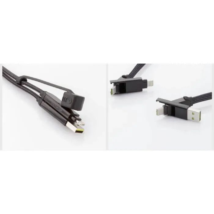 Дата кабель 6in1 inCharge XL 2.0m black Rolling Square (XLM01R) зображення 5