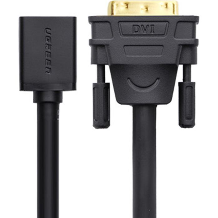 Перехідник DVI M to HDMI F 0.22m black Ugreen (20118) зображення 2