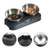 Посуд для котів Lapka Годівниця подвійна з металевими мисками (LPK-27) зображення 3