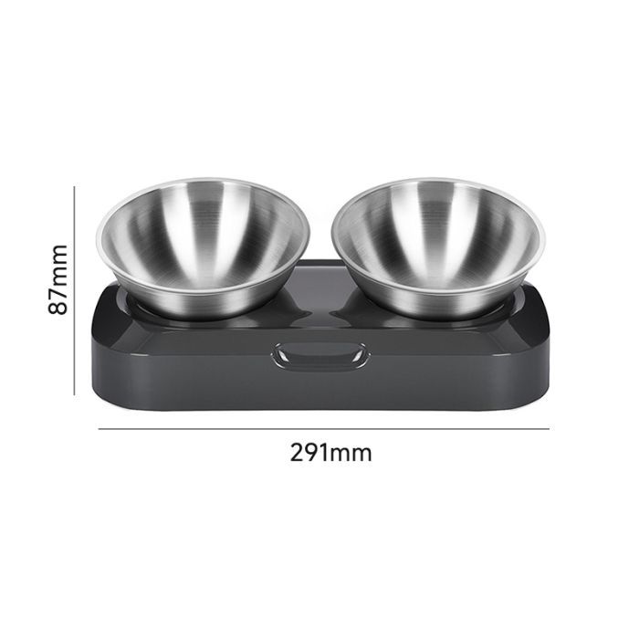 Посуд для котів Lapka Годівниця подвійна з металевими мисками (LPK-27) зображення 4
