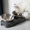 Посуд для котів Lapka Годівниця подвійна з металевими мисками (LPK-27) зображення 7