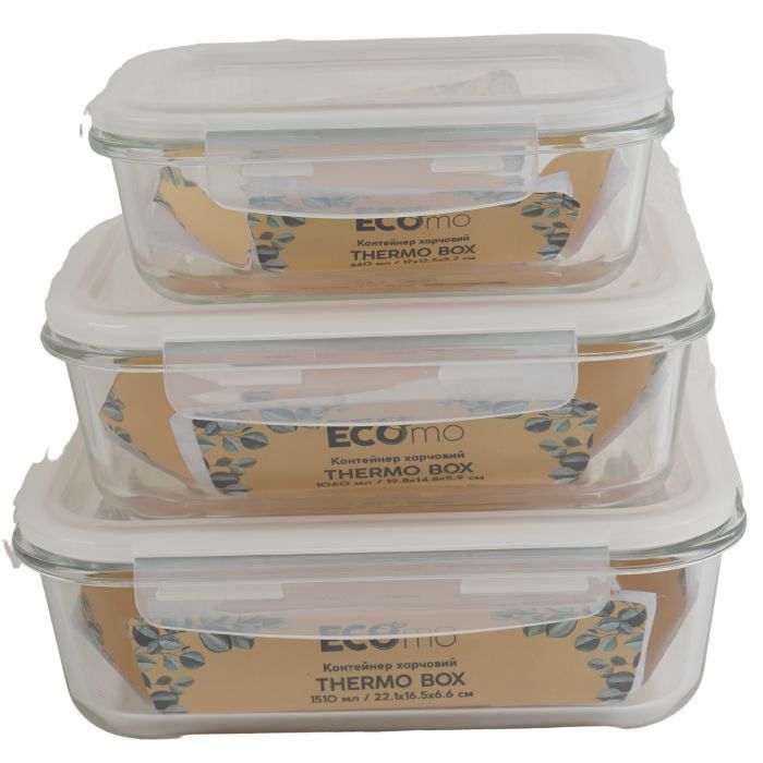 Пищевой контейнер Ecomo Thermo Box прямокутний 1410 мл (3RC150-LL) изображение 2