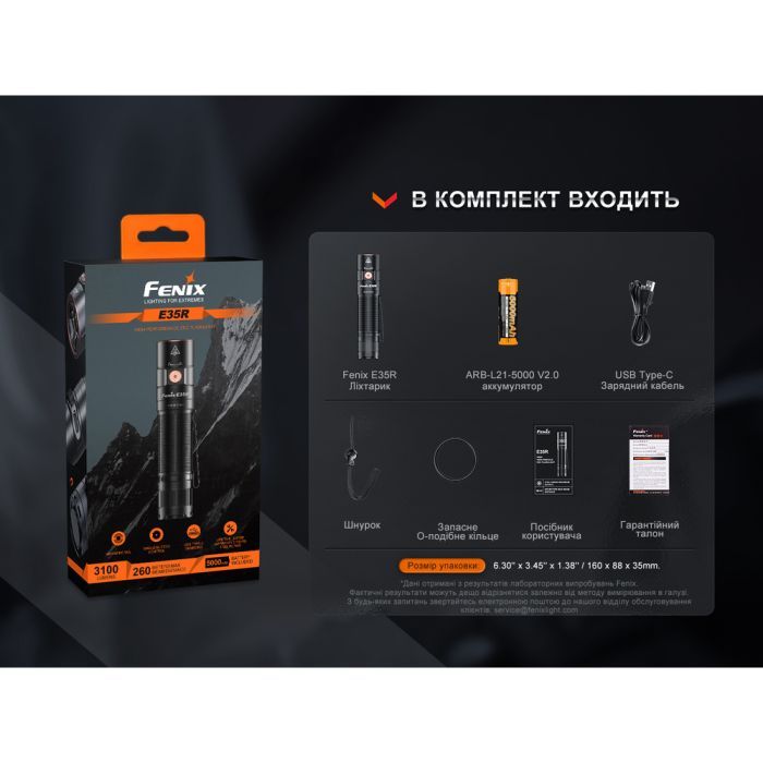 Фонарь Fenix E35R блакитний (E35Rblue) изображение 12