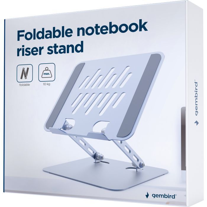 Підставка до ноутбука Gembird до 15.6", регульована, алюміній (NBS-D1-04) зображення 3